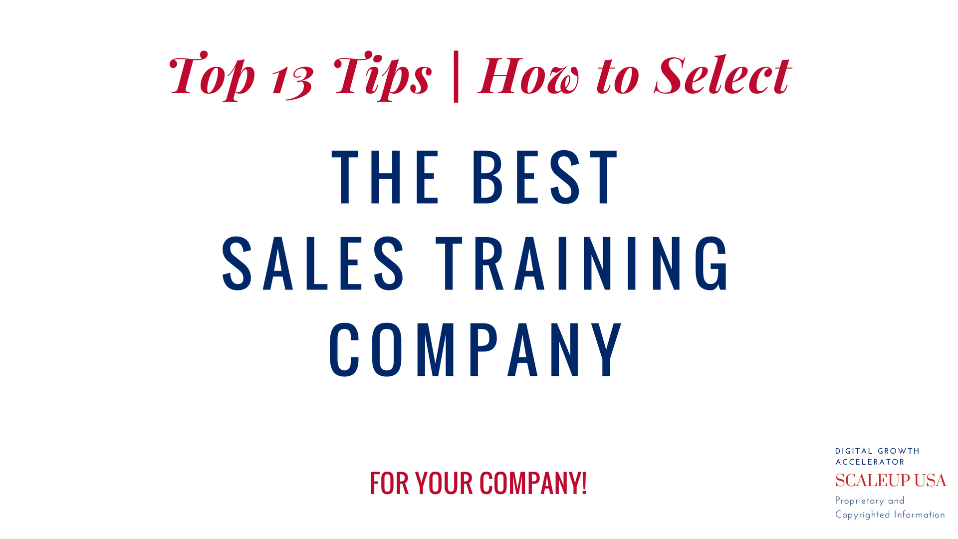 Sales Training Company